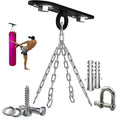 360 Rotation Heavy Bag Chain, Punching Bag Hanger with Stainless Steel Swivel Chain and 4 Snap Hooks, Mount for Hammock, Gym Swing, Yoga Swing, Trapeze - size: Bracket + Swivel Chain 360°