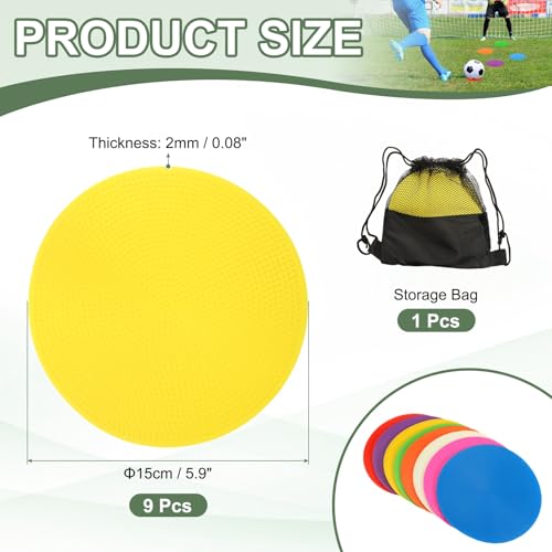 Spot Markers, Poly Spot Marker for Agility Training Floor Dots Non Slip Flat Field Cones - color: Yellow, size: 15 cm/5.9inch