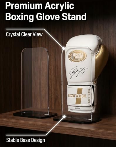2 Pack Boxing Glove Stand, Boxing Gloves Display Case, Vertical Boxing Glove Display Stand Baseball Glove Display Holder