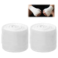 2PCS White Boxing Hand Wraps, Boxing Elastic Mexican Hand Wrap Elastic Wrist Compression Bandage Elastics Hands Wraps, Hands Protection for Teenager Boxings Glove Under Mitts Wrist Protection 3.1m