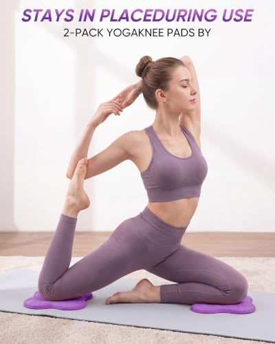 2 packs Yoga Knee Pad Mats Extra Thick for Knees Elbows Wrist Hands Head Foam Pilates Kneeling pad Yoga Knee Cushion Thick Exercise Pads for Knees Elbows Wrist Hands Head Foam Pilates Kneeling pad，Support Foam Pads for Women and Men - color: purple