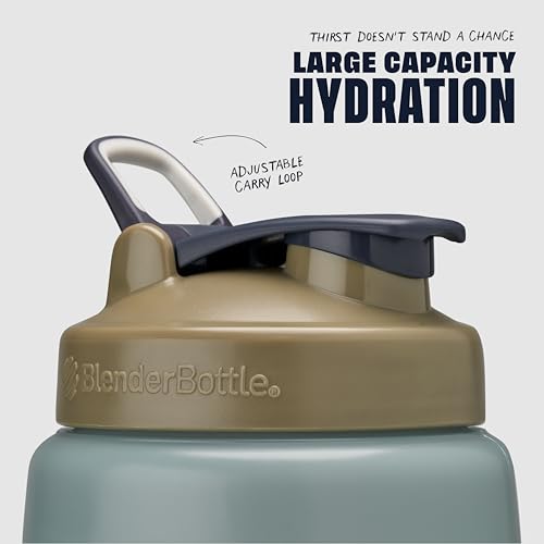 BlenderBottle Hydration Koda V1.5, Half Gallon Water Bottle, 74-Oz, Full-Color Tan - color: Tan, style: Solid