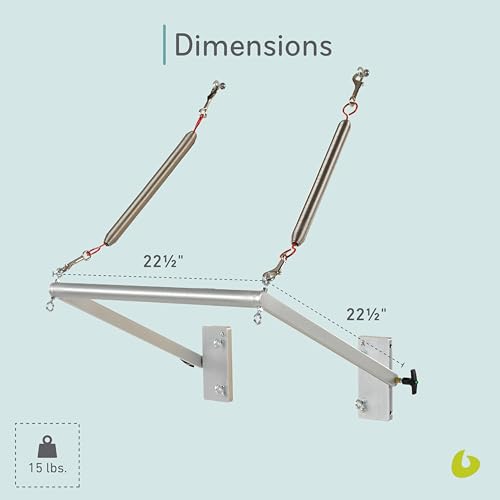 Balanced Body Pilates Springboard, Wall Mounted Pilates Workout Equipment for Home Gym or Studio Use, Pilates Exercise Equipment with Resistance Springs - color: Red (Medium Resistance Springs)