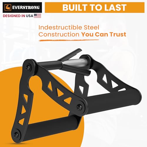 EVERSTRONG T Bar Row Attachment with V Bar Attachment Landmine Handle - 360 Swivel Landmine Attachment for Barbell for Full-Body Workout in Home Gym - Small Spaces - Deadlifts Squats Landmine Stand - style: V Grip Only