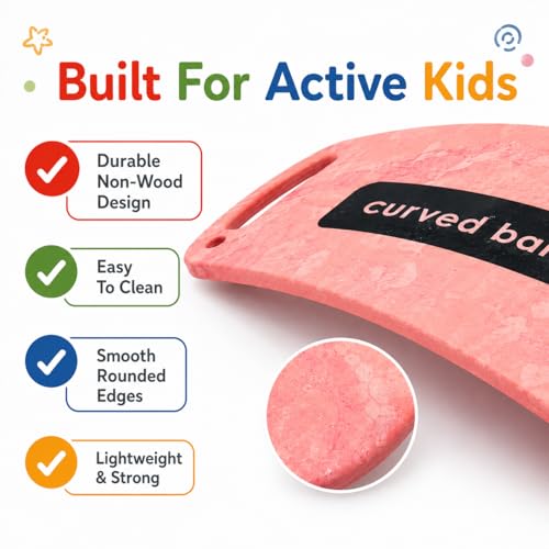 Platports Sensory Balance Board for Kids – ADHD Focus, Calm & Motor Skill Development | Indoor Montessori Play | Durable Non-Wood Wobble Board