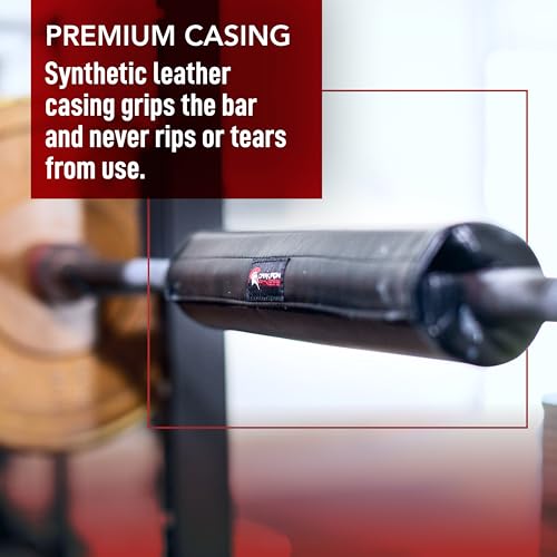 Dark Iron Fitness Barbell Pad w/Extra Thick Foam Padding, Non-Slip Hook and Loop Closure for Olympic Bars Weight Training Shoulder & Neck Protection Support, for Squats Hip Thrusts Lunges - color: Shut Up And Squat