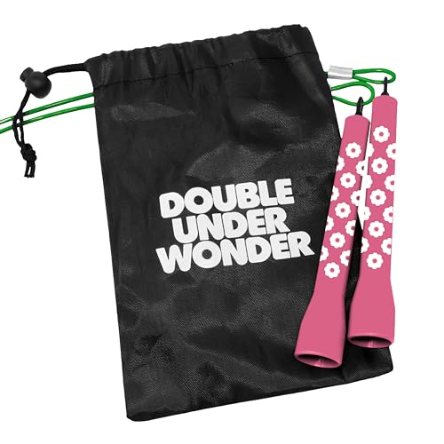 Double Under Wonder Jump Rope, Tangle-Free Speed Rope, Adjustable Speed Rope for Men, Women, Indoor Fitness Training Speed Skipping Rope, Jumping Rope, Perfect for Boxing Workout, Cardio, Endurance Training, Jump Rope for Double Unders - color: BLOOM BOOM