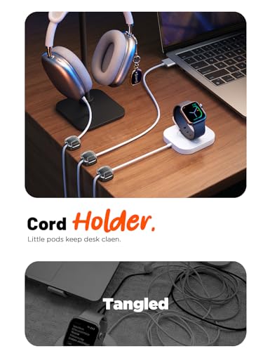 Cable Clips,8 Pack Cord Holder Cord Organizer [1s Lock & Strongest Adhesive] Spring Cord Clips Phone Charger Wire Desk Cable Management Nightstand Home Office School Decor Women Cute Desk Black - color: Black, size: 8 Pack