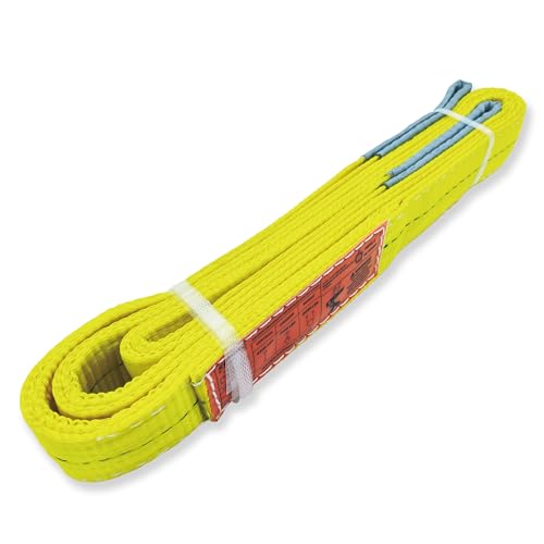 2-Ply Lifting Sling Straps 2”x 4ft - 6200lbs Vertical Capacity Heavy Duty Flat Eye Lift Sling, for Rigging Moving Towing Hoisting -1Pack - Kodiak Straps - color: 1 PACK, size: 2inch x 4ft