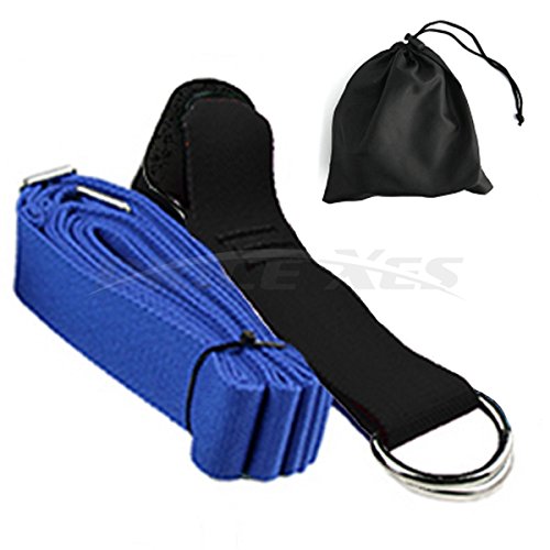 Door Flexibility & Stretching Leg Strap - Great for Ballet Cheer Dance Gymnastics or ANY Sport Leg Stretcher Door Flexibility Trainer Premium stretching equipment - color: Blue
