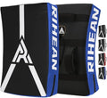 Martial Arts Kicking Shields Pad for Muay Thai, Taekwondo, Football, Basketball Training - Denser Foam, Longlasting PU Leather Kick Shield - style: 24x16in Blue
