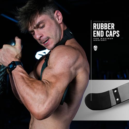 Gymreapers Bicep Arm Blaster - Bicep Curl Isolator w/Contoured, Padded Edges - Adjustable Bicep Bomber for Weightlifting & Bodybuilding - color: Black