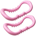 Set of 2 Pilates Yoga Fitness Rings, Pilates Circle Stretch Resistance Training Support Massage, Yoga Equipment Ring with Massage Steel Balls, Training Ring for Pilates, Pink - color: Pink 02