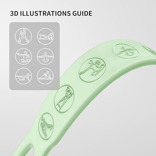 PROIRON Figure 8 Resistance Bands with Handles Exercise Band Stretch Bands for Yoga arm Chest and Shoulder Stretch 8 Shaped Resistance Band for Women - color: heavy-Green, size: Standard