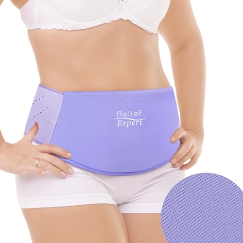 C-Section Gel Ice Pack for Post-Op Recovery – Belly Binder for C-Section, Hot & Cold Therapy for Postpartum Recovery, Soft Gel Ice Wrap for Incision Protection, Reduces Swelling and Discomfort, Purple