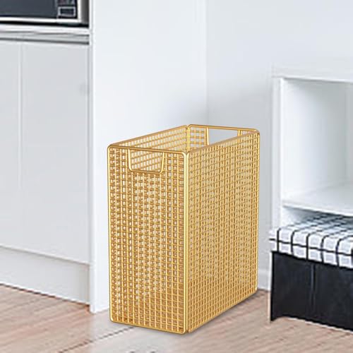 Yoga Mat Storage Rack Fitness Equipment Organizer Portable with Handle Laundry Hamper Basket for Bedroom Workout Room Dorm, Gold