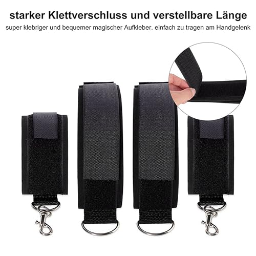 Bed Tie Downs Adult Bondaged with Wrist Ankle and Thigh Restraints Leg Spreader Bar Bonage Sex Resistance Bands with Ankle Strap Sex Playing Bed and Handcuffs Tools Sex Cuff Bracelet Set Sweater