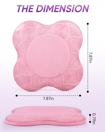 2 packs Yoga Knee Pad Mats Extra Thick for Knees Elbows Wrist Hands Head Foam Pilates Kneeling pad Yoga Knee Cushion Thick Exercise Pads for Knees Elbows Wrist Hands Head Foam Pilates Kneeling pad，Support Foam Pads for Women and Men - color: Pink