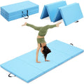 Gymnastics Mat, 3FTx6FT / 4FTx8FT 2" Thick Folding Kids' Gymnastic Tumbling Mat for Home Gym Exercise & Play - color: 3x6FT-Light Blue