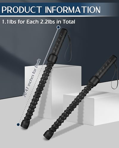 Ropeless Battle Ropes, Cordless Battle Ropes Workout for Home Gym, Heavy Duty Weighted Wireless Rope Lightweight Device HIIT, Portable Training Flow Rope, Battle Rope Sticks for Men & Women