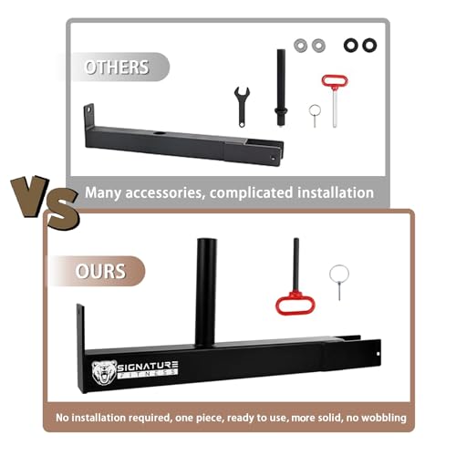 Fitvids Upgraded Adjustable Jammer Arms, Lever Arms, Monolift Attachments Rated 600 LB Per Arm, Fits Racks at All Post Sizes and Hole Sizes, Pair - style: Lever Arms