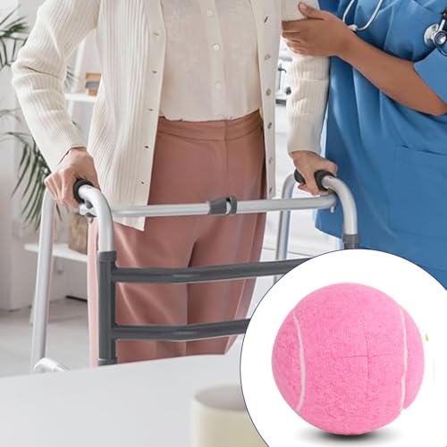 ANCKNE Walker Tennis Balls Precut Tennis Balls for Walkers 4PCS Walkers Legs Universal Precut Glide Balls, Heavy Duty Long Lasting Felt Pad Glide Coverings for Furniture Legs and Floor Protection - color: PINK