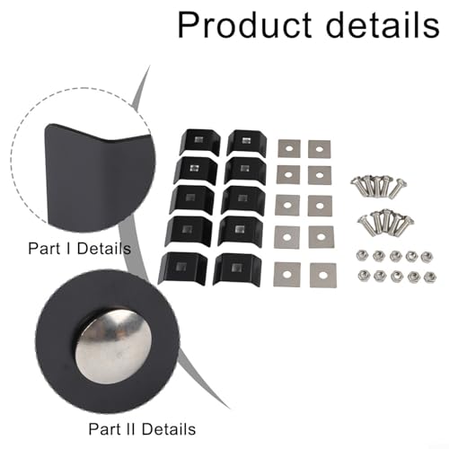10 Pack Mat Connectors Garden Fencing, 40x35mm Hot Dip Galvanized Steel Corner Brackets, Weather Resistant Pole Fixing Clips