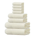 Tens Towels Pack of 8 Towels Set, 2 Extra Large Bath, 2 Hand, 4 Washcloths, 100% Cotton, Lighter Weight, Quicker to Dry, Super Absorbent, Perfect for Bathroom, Cream - color: Cream