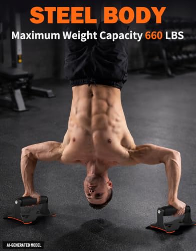 Fitarc Push Up Bars, Heavy-Duty Steel Push Up Handles for Floor, Non-Slip Push Up Stands for Men and Women, Strength Training Pushup Stands Workout Equipment for Home Gym