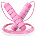 Jump Rope, Tangle-Free Rapid Speed Jumping Rope Cable with Ball Bearings for Women, Men, and Kids, Adjustable Steel Jump Rope with Foam Handles for Home Gym Exercise Fitness Workout Equipment & Slim Body - color: Bubblegum