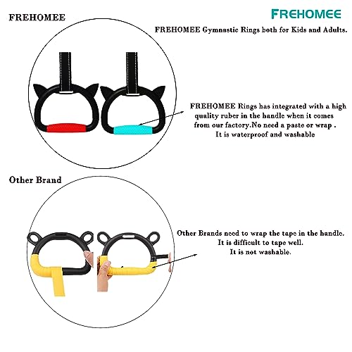 New Professional Gymnastic Rings,Both for Adults and Kids,Support 550 LBS,Home Fitness Equipment,Indoor and Outdoor Pull-up Bar for Stretching and Height Increase,with Adjustable Straps - color: Blue
