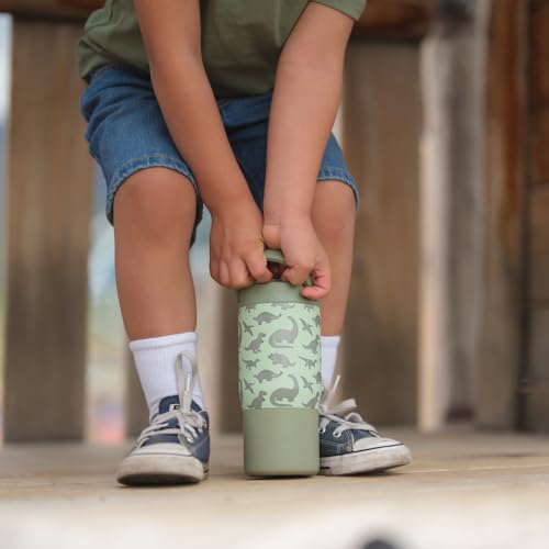 HydroJug Sport 14 oz Insulated Kids Water Bottle with Straw, Dinosaur - color: Dinosaur, size: 14oz