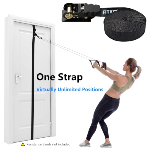FITKIT Sliding Door Anchor for Resistance Bands, Adjustable Height
