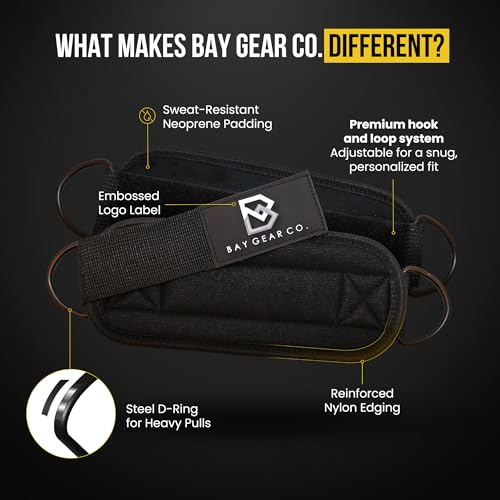 Bay Gear Co. Ankle Straps – Strong Hook and Loop System & Neoprene Padded for Cable Machine Glute Workouts, Slick Black Stainless Steel D Ring, Adjustable Fit, Different Design, Single/Pair. - color: Pink, size: Pair