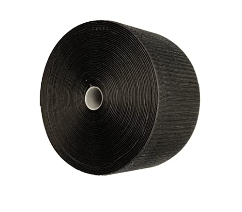 Tumbl Trak Hook Mat Fastener | 42' Long & 4" Wide | Hook Fastener for Carpet Bonded Foam Seams | for Gymnastics and Cheer Gym Floors (Black) - style: Black
