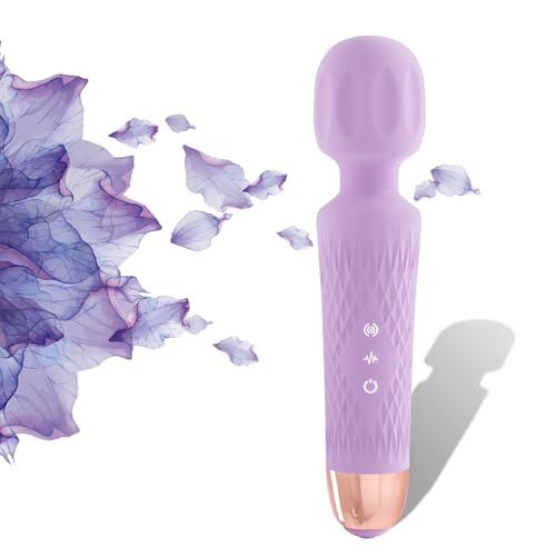 Niclove The Upgraded 3-in-1 Personal Massager – 3H Powerful Vibration, Quiet & Waterproof – 20 Modes 8 Speeds Muscle Therapy Stick for Deep Tissue, Sports Recovery, Cordless & Travel Friendly (Purple) - color: Purple