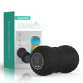 VOYOR-HEALTH Vibrating Peanut Massage Ball Roller, Electric Double Lacrosse Massage Ball with 4 Intensities for Muscle Pain Relief, Rechargeable Deep Tissue Massage, Yoga Sports Fitness MB300 (Black) - color: Black