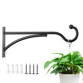 saffruff 11 Inch Heavy Duty Plant Hangers Outdoor, Metal Plant Brackets for Hanging Baskets, Plant Wall Hooks for Bird Feeders, Wind Chimes & Lanterns, Premium Metal Hooks Matte Black, 30lbs Capacity - size: 11 in, 1 pk