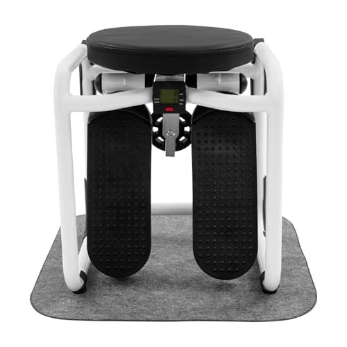 Mini Twist Stepper Multi-Function Stepper Fitness Machine with Seat | Step Machine with Resistance Bands, Fitness Exercise Waist Twist Machine for Full Body Workout