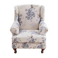 CRFATOP Soft Wing Chair Slipcovers 2 Pieces Wingback Chair Covers Sofa Slipcover with Arms Stretch Jacquard Wing Back Armchair Cover Furniture Protector for Wingback Chairs Living Room,C51 - color: Color C51