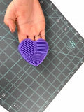 Gypsy Quilter Purple Heart Shaped 3in Mat Cleaner TGQ134