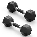 PAPABABE Hex Dumbbell Set 2.5-100lb, Rubber Grip Dumbbells, Home Gym | Complete & Durable Cast Iron Core Odorless Antiroll Hex Shape Ergonomic Versatile Home Gym Comfort Non-Slip Grip - size: 7.5 lb, Pair, style: Rubber Grip