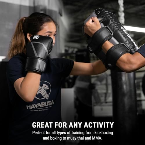 Hayabusa E1 Boxing Gloves for Kids, Youth and Teens - color: Black/Grey, size: 6oz