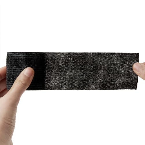 Sensi Wrap Grip Cover Sports Self Bandage Rolls 2-inch x 5-Yards 24pcs (Black) - color: Black