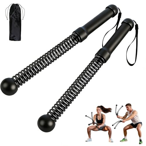 Weighted Ropeless Battle Ropes for Home Gym: 2PCS Heavy Duty Cordless Battle Ropes with Portable Storage Bag for Strength Building, HIIT Workout and Aerobic Training for Men & Women, Black 3 - color: Black 3