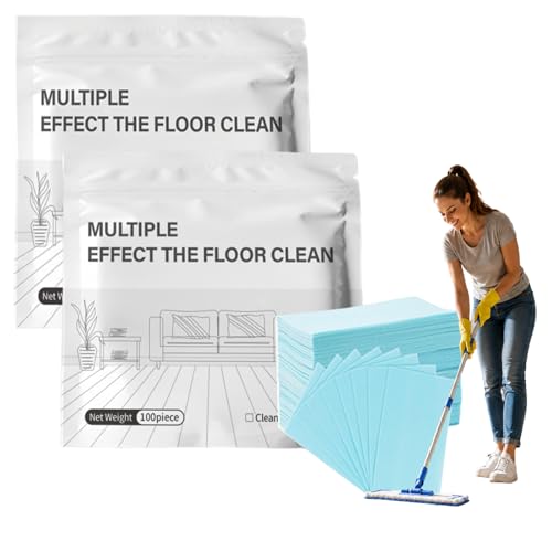 Multiple Effect The Floor Clean, 100 Piece Floor Cleaning Tablets, Multi-Effect Floors Cleaning Tablets, For Hardwood Laminate,Tile Walls Bathrooms & Kitchen,Offices (200PC) - color: 200PC