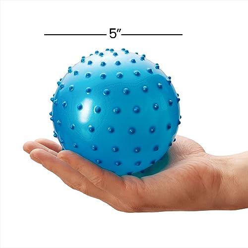Bedwina Mini Knobby Balls - Bulk 5 Inch Sensory Balls and Spiky Massage Stress Balls with Pump, Fun Bouncy Ball Party Favors - style: 36-Pcs