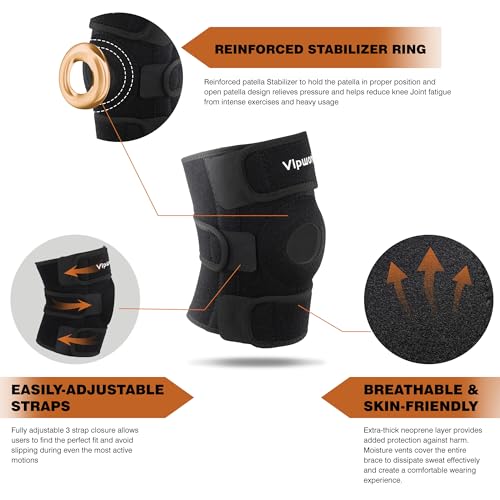 Knee Brace for Women and Men – Compression Knee Sleeve for Meniscus Tear, ACL, Arthritis Pain Relief, Knee Pain Support with Patella Pad for Fast Recovery & Optimal Support，tendonitis, running, squats, fitness, and sports injury rehabilitation . - size: X