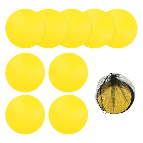 Spot Markers, Poly Spot Marker for Agility Training Floor Dots Non Slip Flat Field Cones - color: Yellow, size: 19 cm/7.5inch