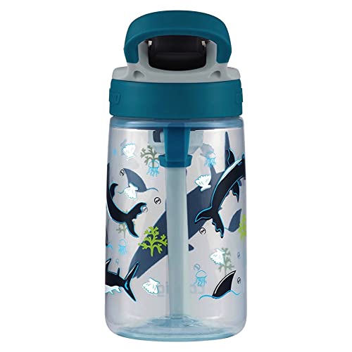 Contigo Aubrey Kids Water Bottle - color: Sharks, size: 14 oz (Pack of 1)